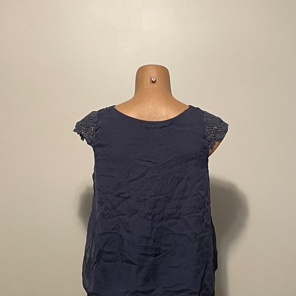 CARLA CONTI - navy blue top - size large - Picture 6 of 7
